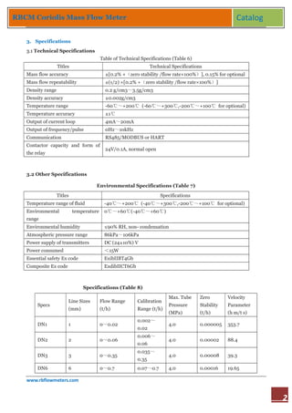 Rbcm coriolis mass flowmeter 2017 | PDF