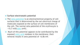 Zeta Potential Rbc Rbc membrane | PPTX