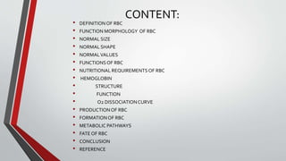 RED BLOOD CELLS (RBC) | PPTX