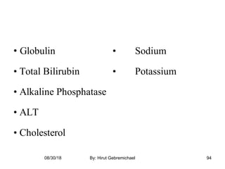 08/30/18 By: Hirut Gebremichael 94
 