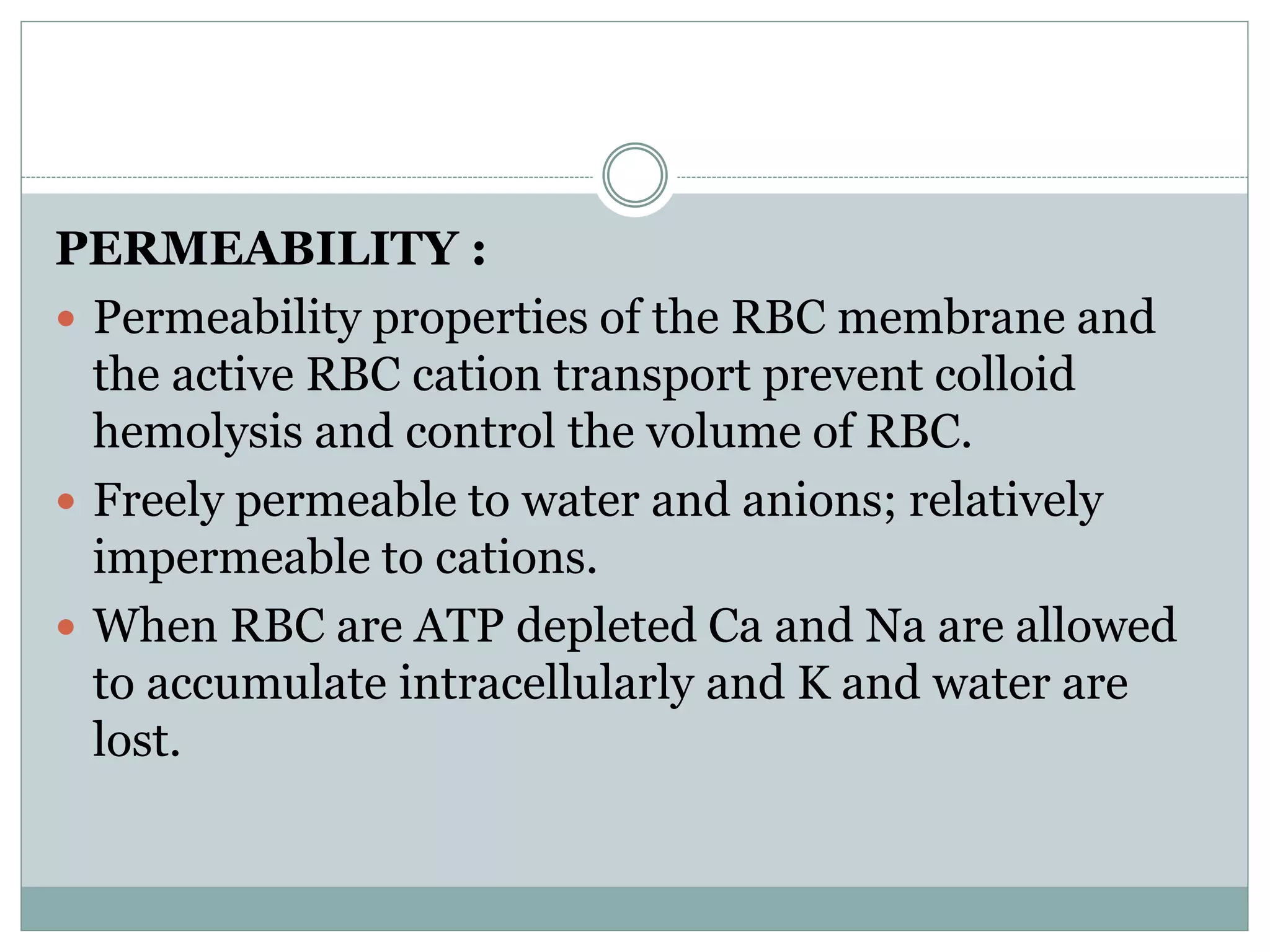 Rbc structure and metabolism | PPTX