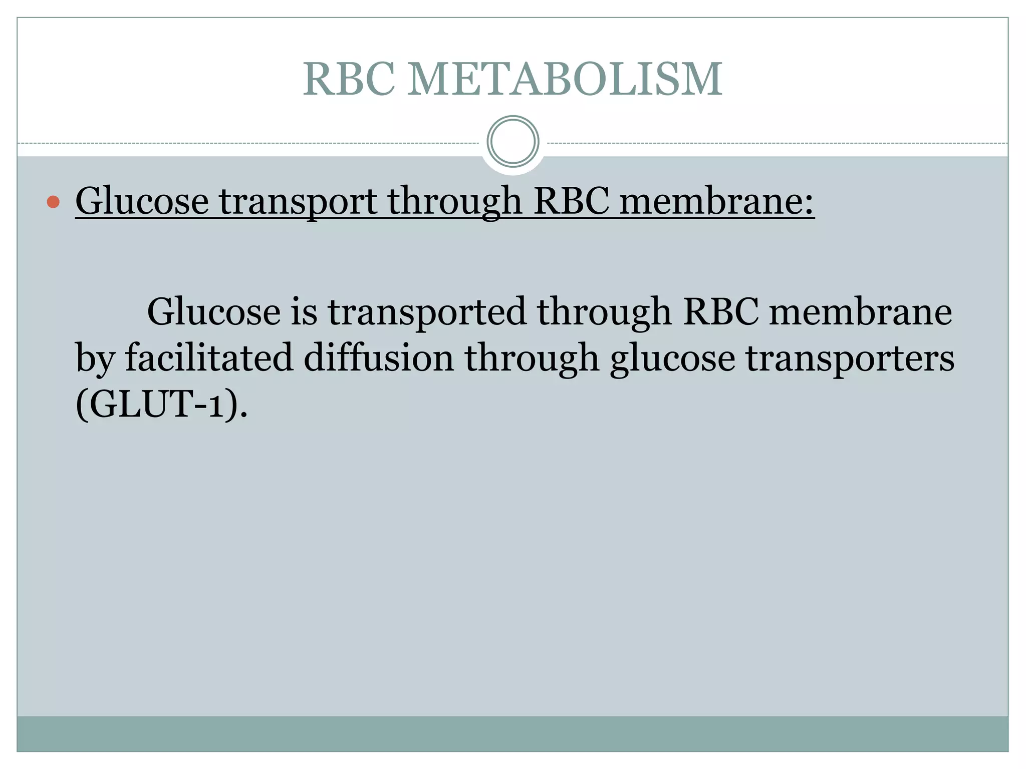 Rbc structure and metabolism | PPTX