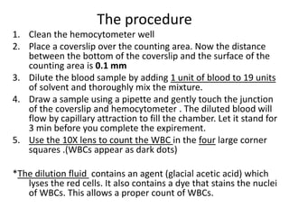 red blood cells counting hemocytometer Laboratory | PDF