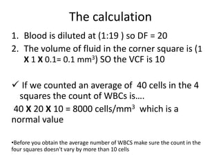 red blood cells counting hemocytometer Laboratory | PDF