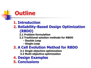 Reliability-Based Design Optimization Using a Cell Evolution Method ...