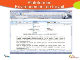 Plateformes Environnement de travail 