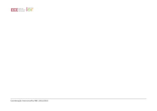 Coordenação interconcelhia RBE |2012/2013 
