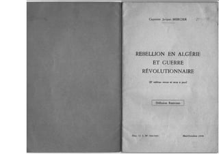 Rébellion en algérie et guerre révolutionnaire