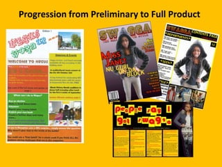 Progression from Preliminary to Full Product
 