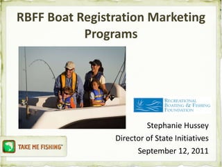 RBFF Boat Registration Marketing Programs ,[object Object],[object Object],[object Object]