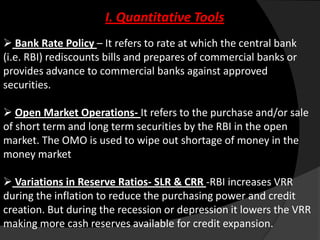 Quantitative Instruments Rbi Reserve Bank Of India | PPTX
