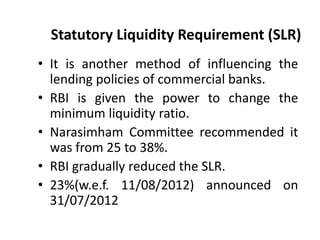 Slr Policy Rbi RBI | PPTX