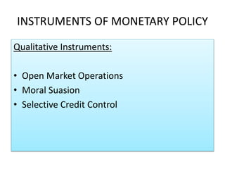 Monetary Instruments Sample Picture Reserve Bank of India | PPTX