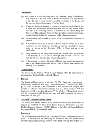 Lsf Calculation Rbi Rbi inflation linked bonds 2013 - National Savings Securities | PDF