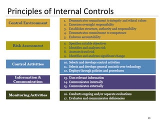 Principles of Internal Controls
13
 