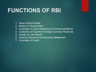 RBI and Monetary Policy of RBI | PPTX