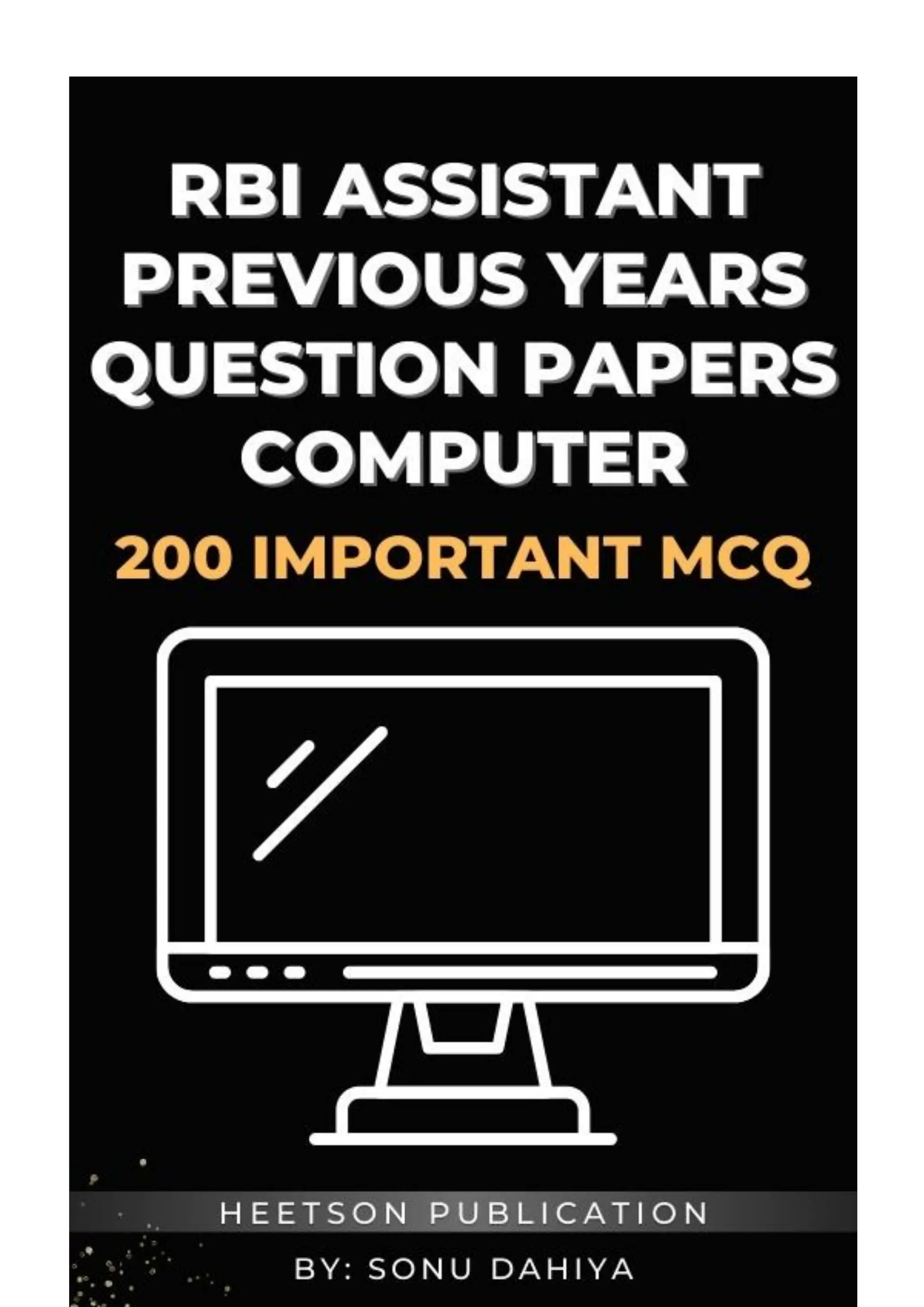 RBI Assistant Previous Years Question Papers Computer MCQ | PDF