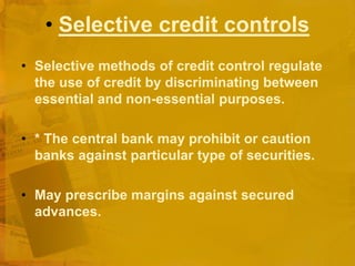 Rbi Credit Control Rates RBI Credit Control | PPTX