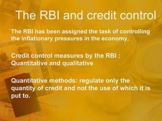 RBI Credit Control | PPTX