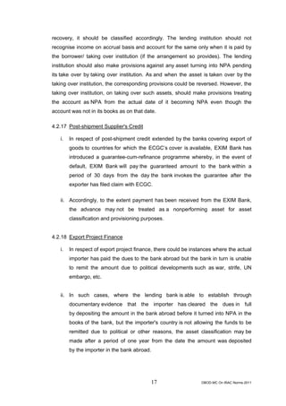 Rbi guidelines asset classifications july 2011 | PDF