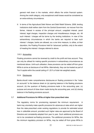 Rbi guidelines asset classifications july 2011 | PDF