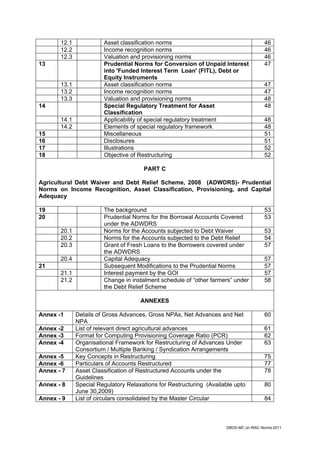Rbi guidelines asset classifications july 2011 | PDF