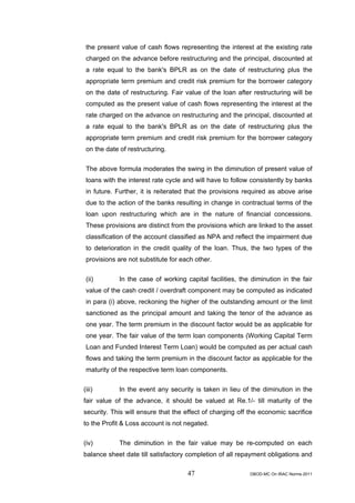 Rbi guidelines asset classifications july 2011 | PDF