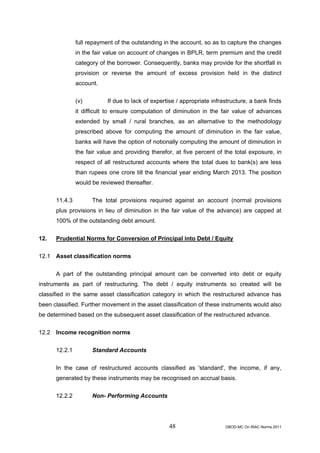 Rbi guidelines asset classifications july 2011 | PDF