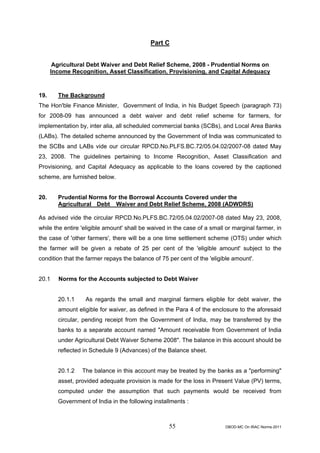 Rbi guidelines asset classifications july 2011 | PDF