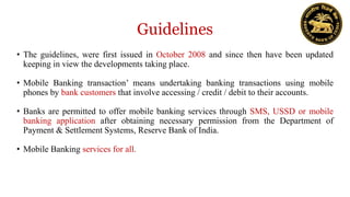 RBI guidelines for mobile banking | PPTX