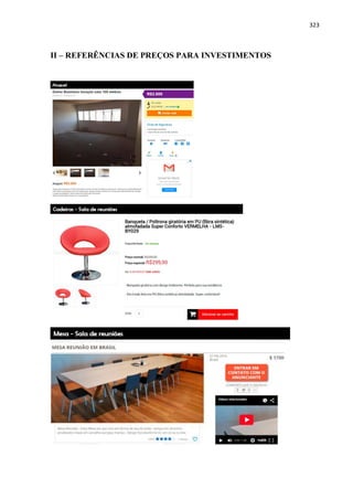 323
II – REFERÊNCIAS DE PREÇOS PARA INVESTIMENTOS
 