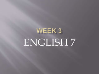 ENGLISH 7
 