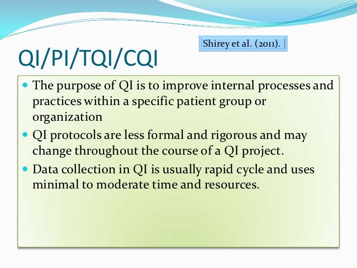 Difference between QI, EBP & Research