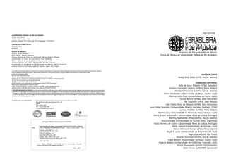 UNIVERSIDADE FEDERAL DO RIO DE JANEIRO
Carlos Levi: Reitor
Antônio Ledo: Vice-reitor
Debora Foguel: Pró-reitora de Pós-graduação e Pesquisa
CENTRO DE LETRAS E ARTES
Flora de Paoli
Decana
ESCOLA DE MÚSICA
Diretor: André Cardoso
Vice-diretor: Marcos Nogueira
Diretor Adjunto de Ensino de Graduação: Afonso Barbosa Oliveira
Coordenador do Curso de Licenciatura: Celso Ramalho
Diretor Adjunto do Setor Artístico Cultural: João Vidal
Diretora Adjunta dos Cursos de Extensão: Miriam Grosman
Coordenador do Programa de Pós-graduação em Música: Marcos Nogueira
Editora-chefe da Revista Brasileira de Música: Maria Alice Volpe
Comissão executiva (membros docentes da Comissão Deliberativa do Programa de Pós-graduação da Escola de Música da UFRJ, Rio de Janeiro, Brasil):
Marcos Nogueira, Marcelo Verzoni, Maria José Chevitarese, Pauxy Gentil Nunes, Thelma Sydenstricker Álvares e Maria Alice Volpe
Produção: Elizabeth Villela
Distribuição: José Carlos Felix
Revisão musicológica (Arquivo de Música Brasileira): André Cardoso
Editoração musical (Arquivo de Música Brasileira): Sérgio Di Sabbato e Pedro Cantalice
Revisão musical (Arquivo de Música Brasileira):
Revisão e copidesque: Mônica Machado
Projeto gráfico, capa, editoração e tratamento de imagens: Márcia Carnaval
Webmaster e webdesigner: Francisco Conte
Capa: O Violinista (Oscar Borgerth, professor da ENM), 1937, Candido Portinari
Agradecimento: João Cândido Portinari, Elisa Albernaz (Projeto Portinari)
A REVISTA BRASILEIRA DE MÚSICA é um periódico semestral, arbitrado, de circulação nacional e internacional, dirigido a pesquisadores da música e áreas afins,
professores e estudantes. A RBM pretende ser um instrumento de divulgação e de disseminação de produção intelectual atualizada e relevante para o Ensino,
a Pesquisa e a Extensão, através da publicação de artigos, ensaios teóricos, pesquisas científicas, resenhas, entrevistas, partituras e informes. A RBM adota o
Acordo Ortográfico de 1990, assinado pela Comunidade de Países de Língua Portuguesa, e as normas da ABNT. O acesso é gratuito pela internet no site http:/
/www.musica.ufrj.br/posgraduacao/rbm
Endereço para correspondência: Programa de Pós-graduação em Música da Escola de Música da UFRJ
Rua do Passeio, 98, Lapa, Rio de Janeiro _ RJ
Brasil
CEP: 20021-290
Tel.: 55 21 2240-1391
E-mail: revista@musica.ufrj.br
EDITORA-CHEFE
Maria Alice Volpe (UFRJ, Rio de Janeiro)
CONSELHO EDITORIAL
Alda de Jesus Oliveira (UFBA, Salvador)
Cristina Capparelli Gerling (UFRGS, Porto Alegre)
Elizabeth Travassos (UniRio, Rio de Janeiro)
Elliott Antokoletz (Universidade do Texas, Austin, EUA)
Fabrizio Della Seta (Universidade de Pávia, Itália)
Fausto Borém (UFMG, Belo Horizonte)
Ilza Nogueira (UFPB, João Pessoa)
João Pedro Paiva de Oliveira (UFMG, Belo Horizonte)
Juan Pablo González (Universidade Alberto Hurtado, Santiago, Chile)
Luciana Del Ben (UFRGS, Porto Alegre)
Malena Kuss (Universidade do Norte do Texas, Denton, EUA)
Mário Vieira de Carvalho (Universidade Nova de Lisboa, Portugal)
Martha Tupinambá Ulhôa (UniRio, Rio de Janeiro)
Omar Corrado (Universidade de Buenos Aires, Argentina)
Paulo Ferreira de Castro (Universidade Nova de Lisboa, Portugal)
Philip Gossett (Universidade de Chicago, EUA)
Rafael Menezes Bastos (UFSC, Florianópolis)
Ralph P. Locke (Universidade de Rochester, NY, EUA)
Régis Duprat (USP, São Paulo)
Ricardo Tacuchian (UniRio, Rio de Janeiro)
Robin Moore (Universidade do Texas, Austin, EUA)
Rogério Budasz (Universidade da Califórnia, Riverside, EUA)
Sérgio Figueiredo (UDESC, Florianópolis)
Silvio Ferraz (UNICAMP, Campinas)
ISSN 01037595
Programa de Pós-graduação em Música
Escola de Música da Universidade Federal do Rio de Janeiro
 