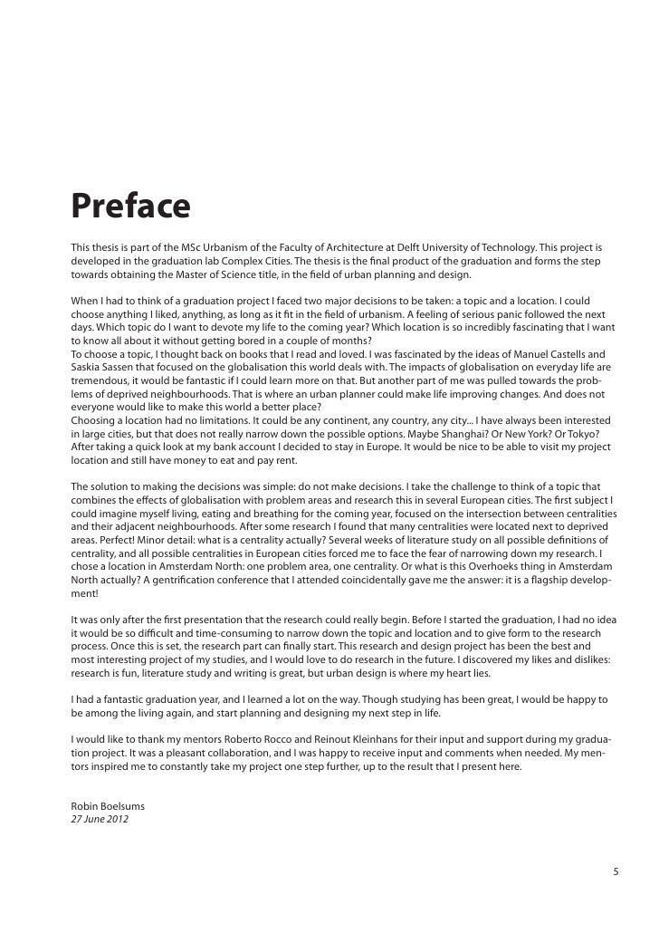 Master thesis business development