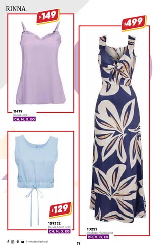 11479
Blusa Lila
CH, M, G, EG
$149
10222
Vestido Multicolor
CH, M, G, EG
$499
109332
Blusa Azul Cielo
CH, M, G, EG
$129
11
 