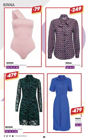 180208
Vestido Verde, Negro
CH, M, G, EG
$479
109339
Pantiblusa Palo de Rosa
CH, M, G, EG
$79
19019
Vestido
Cobalto
CH, M
$479
18066
Camisa Multicolor
CH, M, G
$249
39
 