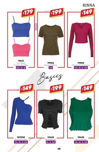 109358
Blusa Azul Rey
CH, M, G, EG
$149
10633
Blusa Negro
M, G, EG
$199
19613
Duo Pack
Fiusha, Azul Rey
CH, M, G
$179
19506
Playera Militar
CH
$199
10635
Blusa Verde
CH, M, G, EG
$149
19504
Playera Frambuesa
CH, M, G, EG
$149
60
Basics
 