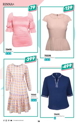 72235
Blusa Avellana
2, 4, 6
$129
72262
Vestido
Multicolor
2, 4, 6
$399
73415
Blusa Rosa
2, 4, 6
$79
70633
Túnica Marino
6
$499
79
 