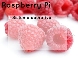 Raspberry Pi
1. Sistema operativo
 