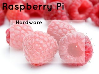 Raspberry Pi
1. Hardware
 