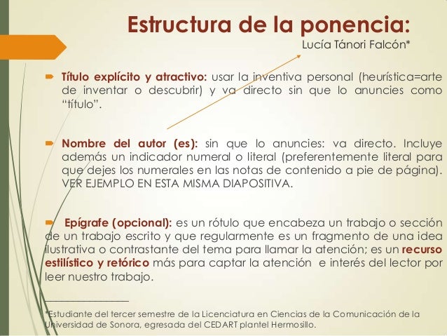 Rúbricas de evaluación para ponencia