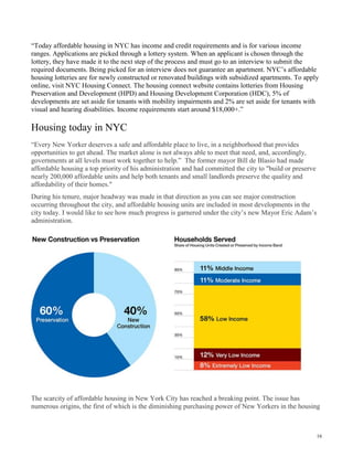 The History Of Affordable Housing in New York City | PDF