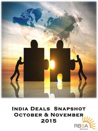 India Deals Snapshot
October & November
2015
 