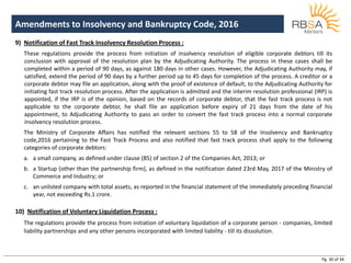 RBSA Advisors Research Report - Evolution of Insolvency and Bankruptcy Code, 2016