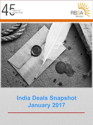 India Deals Snapshot
January 2017
 