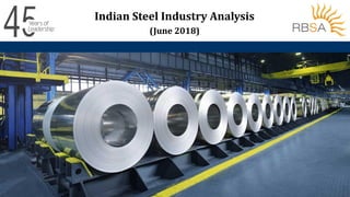 Indian Steel Industry Analysis
(June 2018)
 