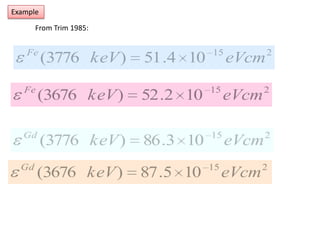 Example From Trim 1985:   