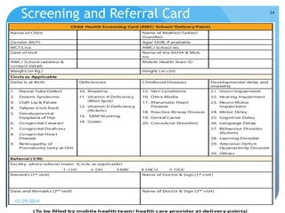 Screening and Referral Card
12/29/2014
34
 