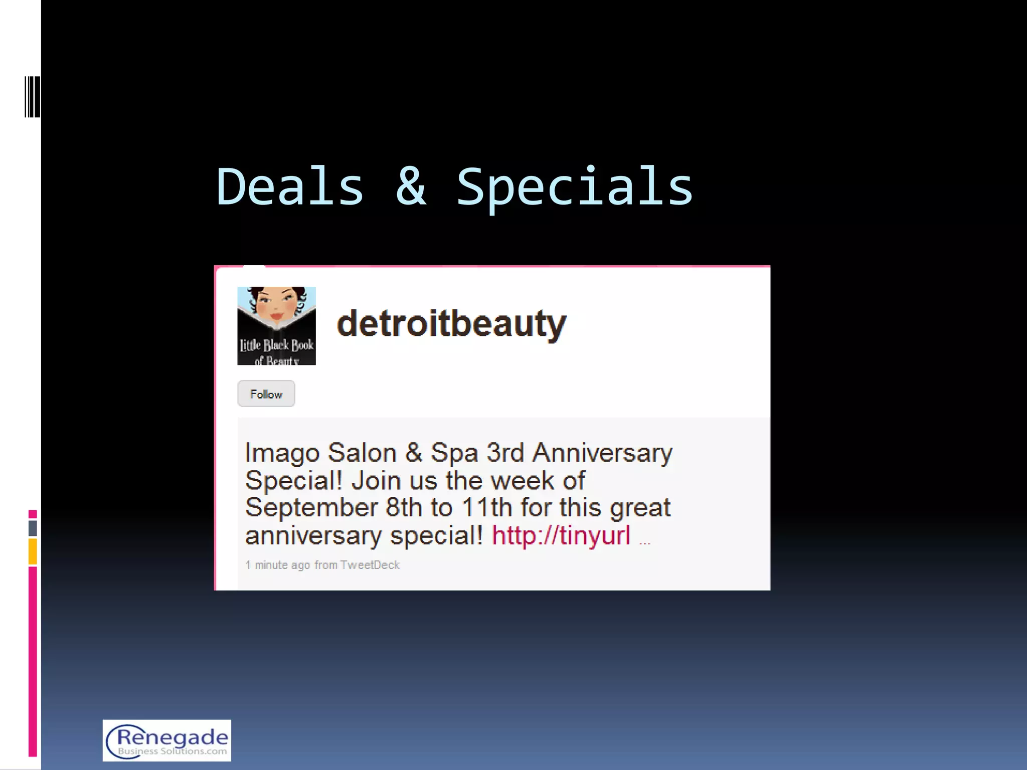 Deals & Specials
 